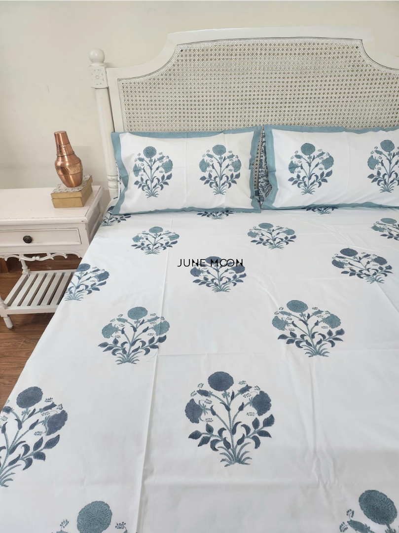 Vasundhara - Block Printed Bedsheet Set