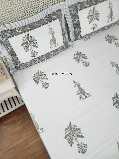 Summer Alley - Block Printed Bedsheet Set