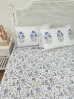 Load image into Gallery viewer, Willow Bank - Block Printed Bedsheet Set
