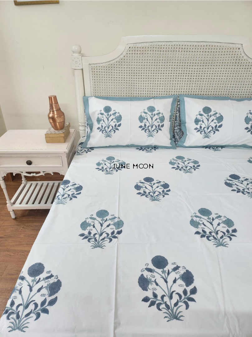 Vasundhara - Block Printed Bedsheet Set