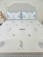 Load image into Gallery viewer, Regal Retreat - Block Printed Bedsheet Set

