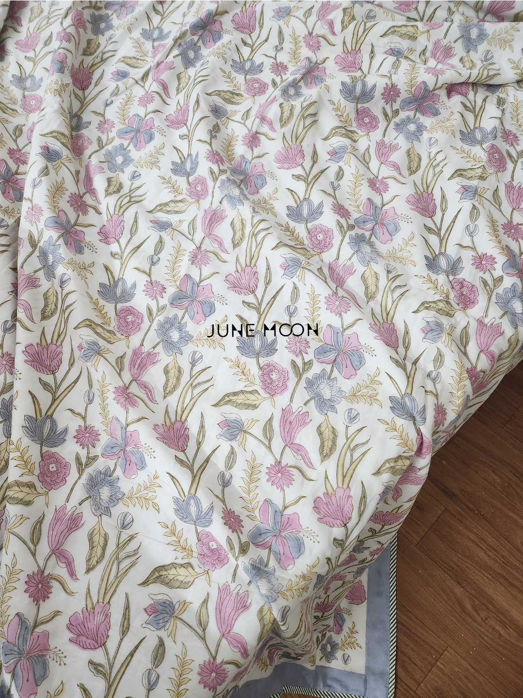 Lavendelle - Block Printed Muslin Dohar
