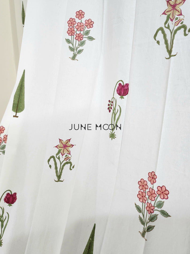 Summer Rouge - Block Printed Curtains