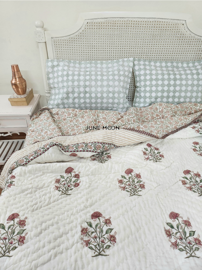 Ghazal - Block Printed Muslin Quilt
