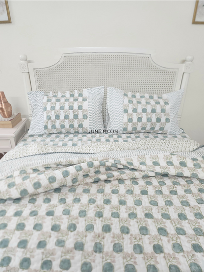 Zehnaseeb - Block Printed Muslin Quilt
