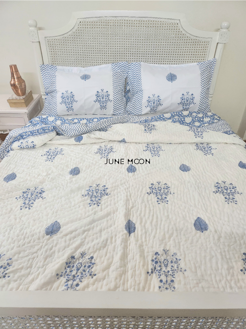 As We Sea -Block Printed Muslin Quilt