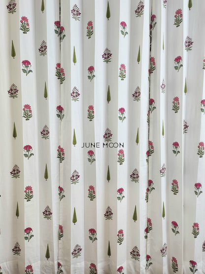 French Garden - Block Printed Curtains