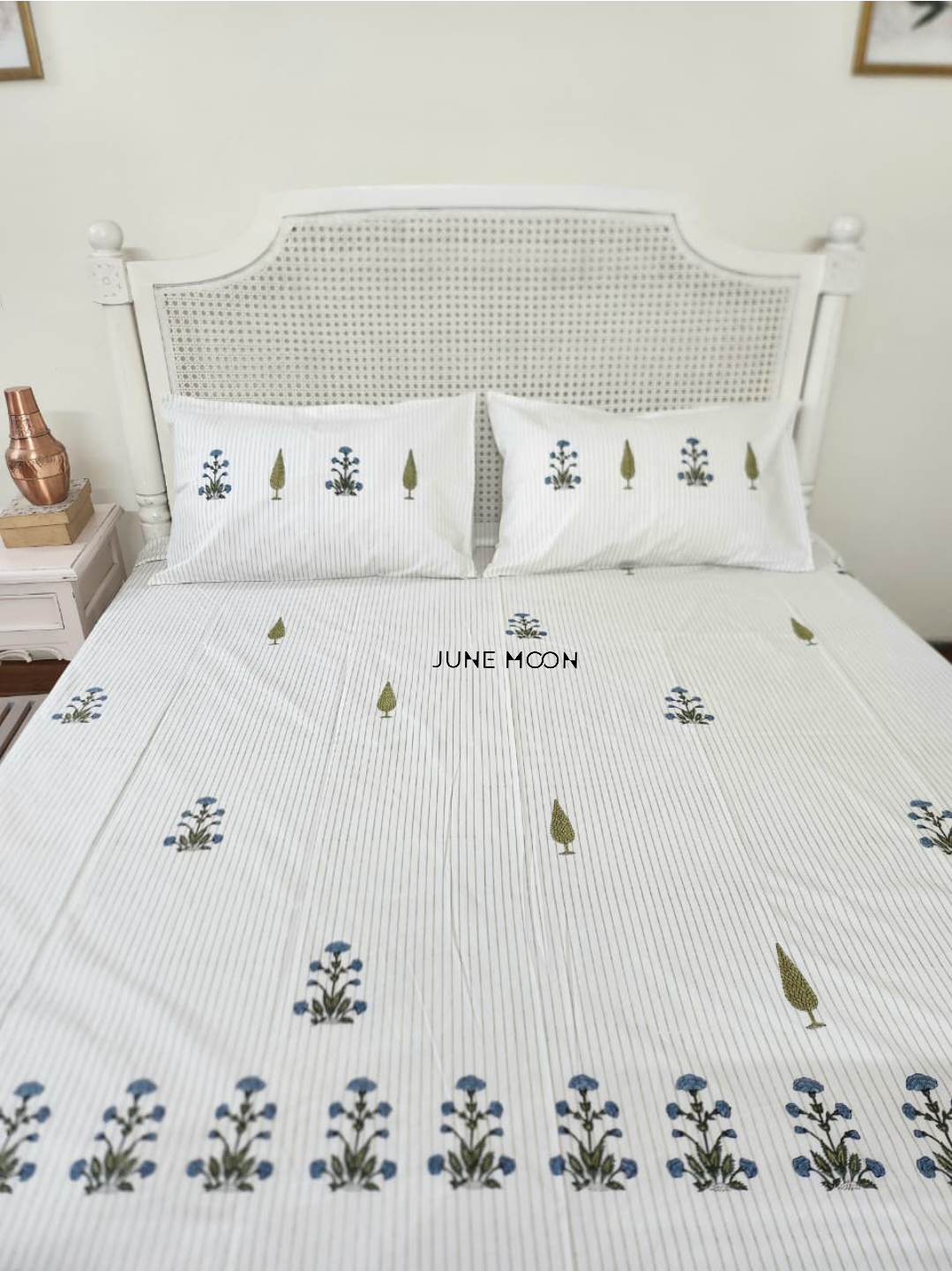 Tara - Block Printed Bedsheet Set