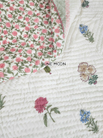 Load image into Gallery viewer, Summer Rose - Block Printed Muslin Quilt
