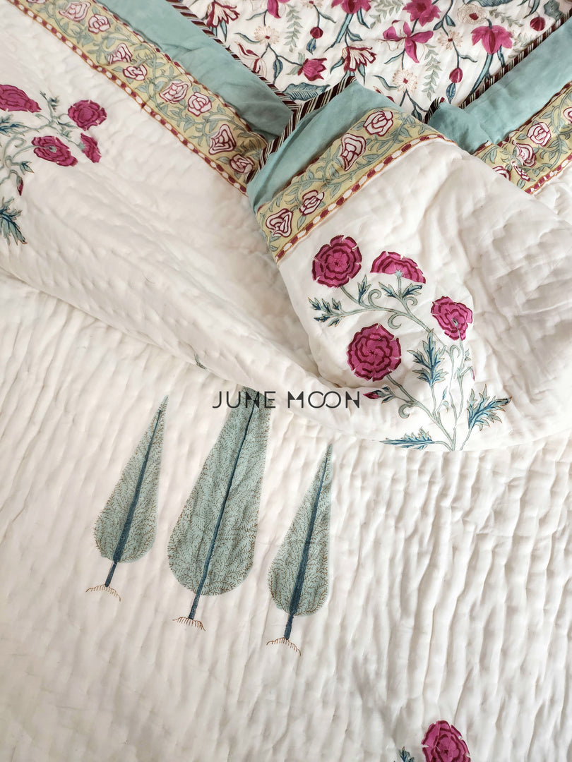 Rose Blush - Set of 2 Single Quilts