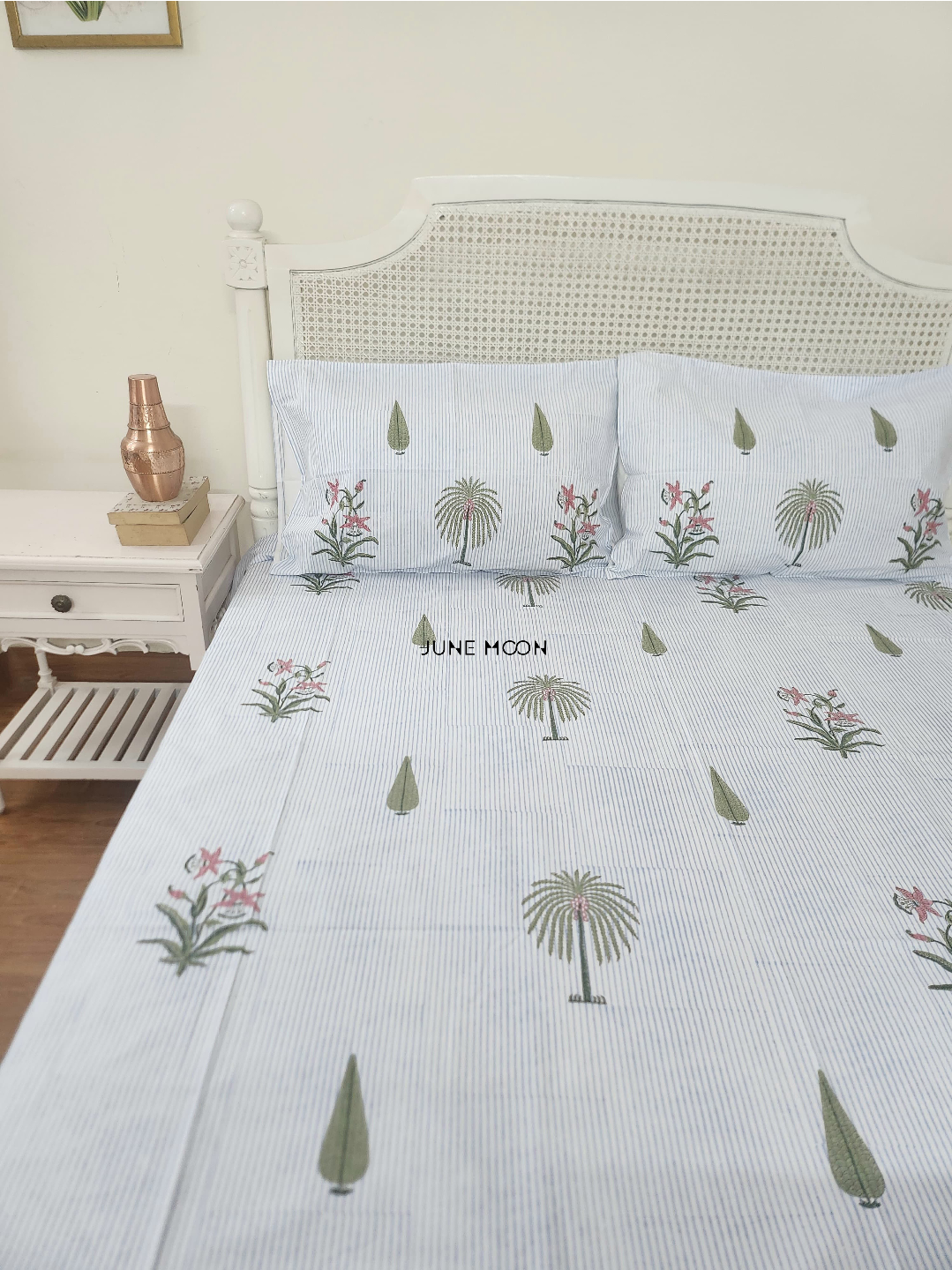 Rimjhim - Block Printed Bedsheet Set
