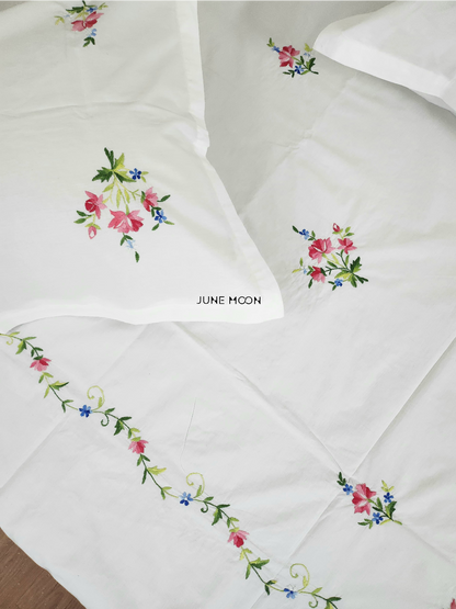 Roseate - Embroidered Bedsheet Set