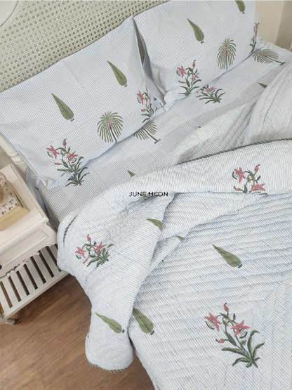 Rimjhim - Block Printed Muslin Quilt