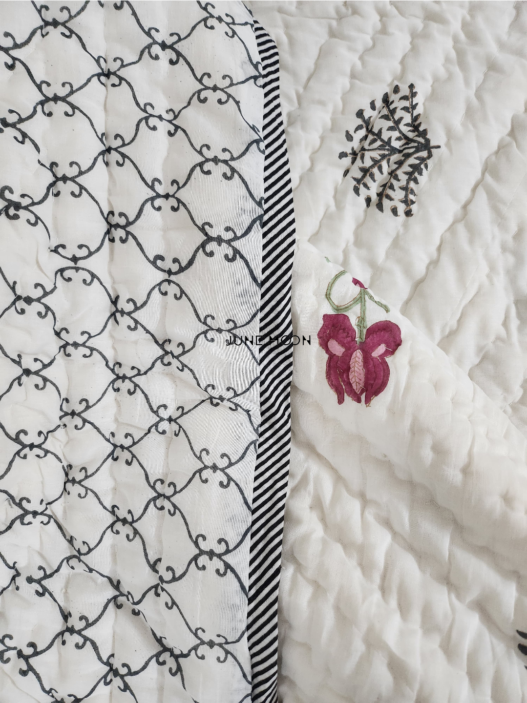 Hued Petals - Set of 2 Single Quilts