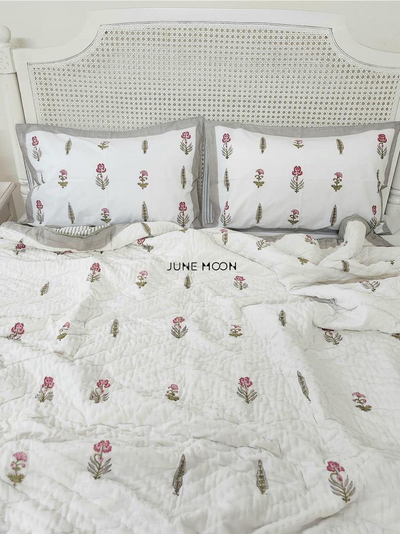 For Your Eyes - Block Printed Muslin Quilt