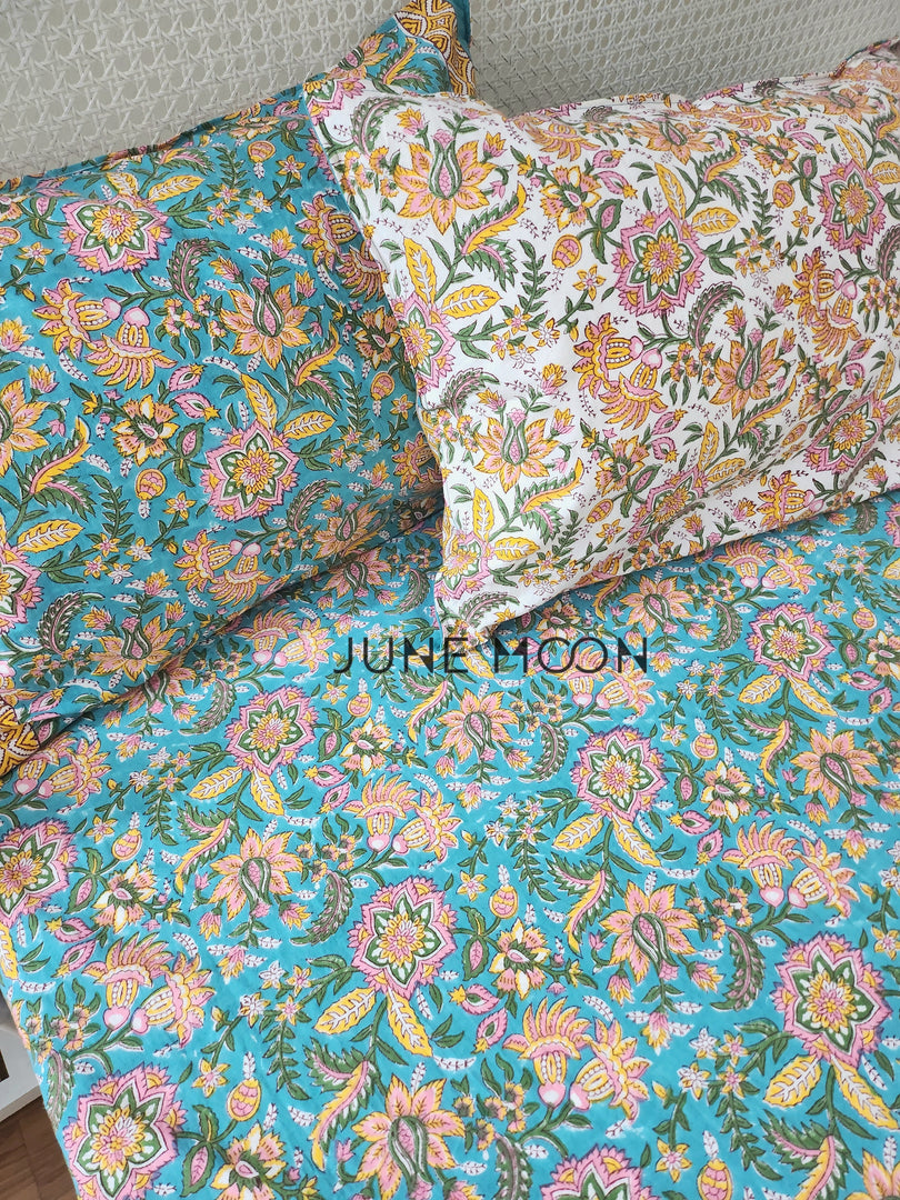 Vasundhara - Block Printed Bedsheet Set