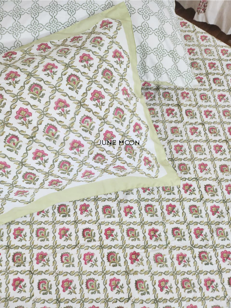 Manmohini - Block Printed Bedsheet Set