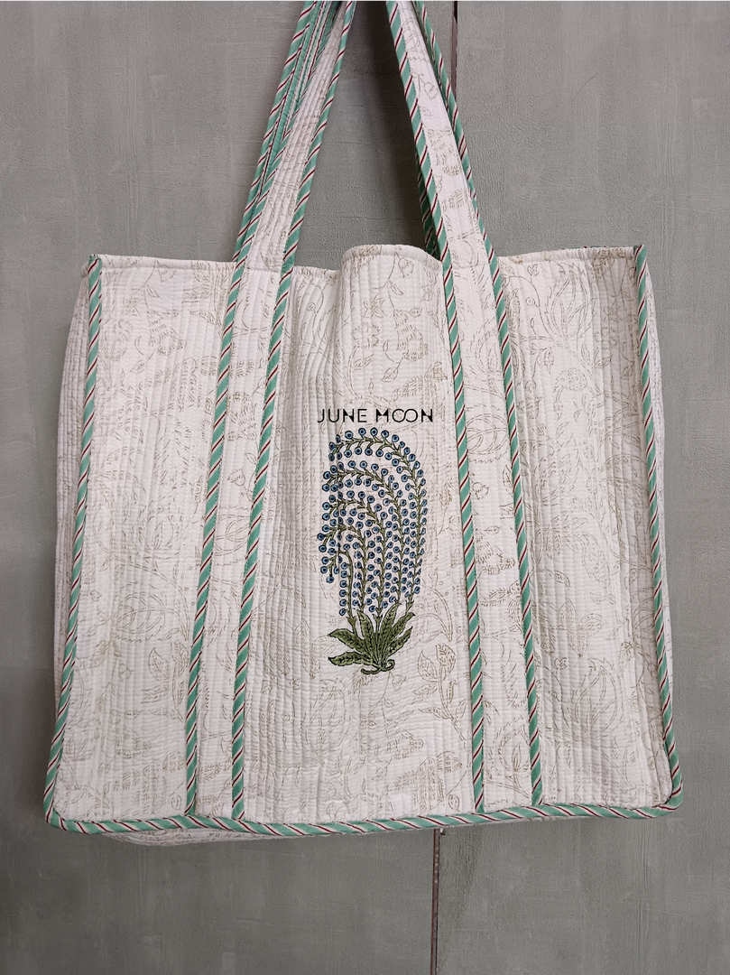 Roza - Block Printed Tote Bag