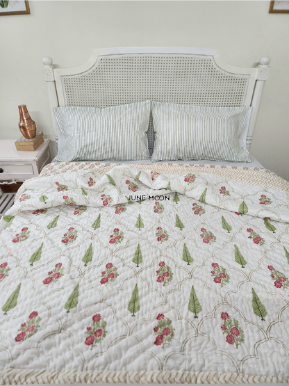 Mehreen - Block Printed Muslin Quilt