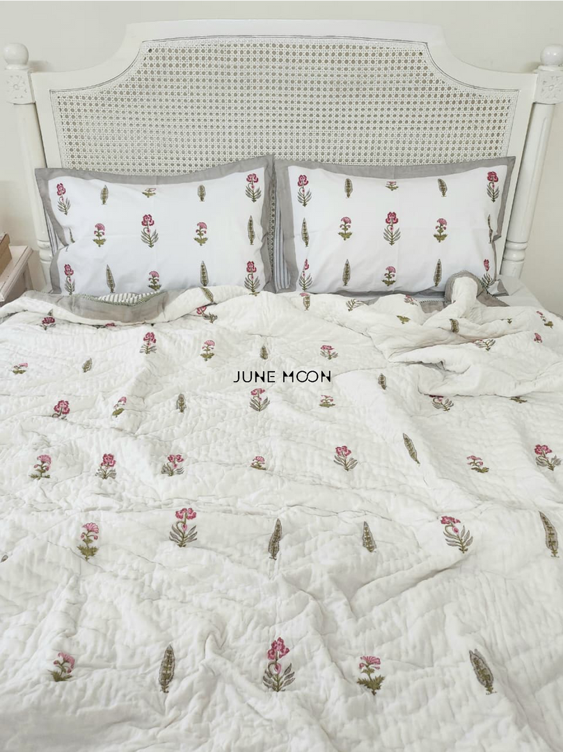 For Your Eyes - Block Printed Muslin Quilt