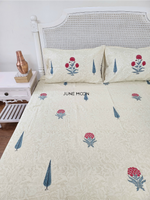 Load image into Gallery viewer, Uphaar - Block Printed Bedsheet Set (Thick Cotton)
