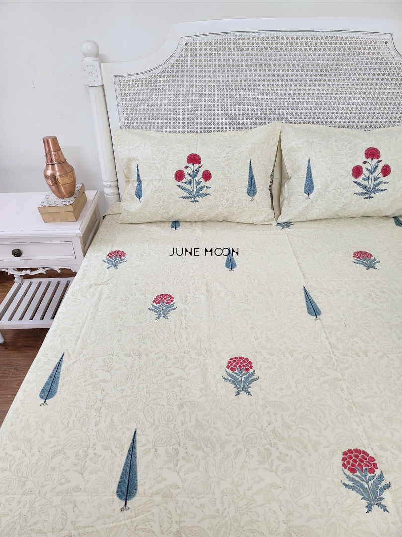 Uphaar - Block Printed Bedsheet Set (Thick Cotton)