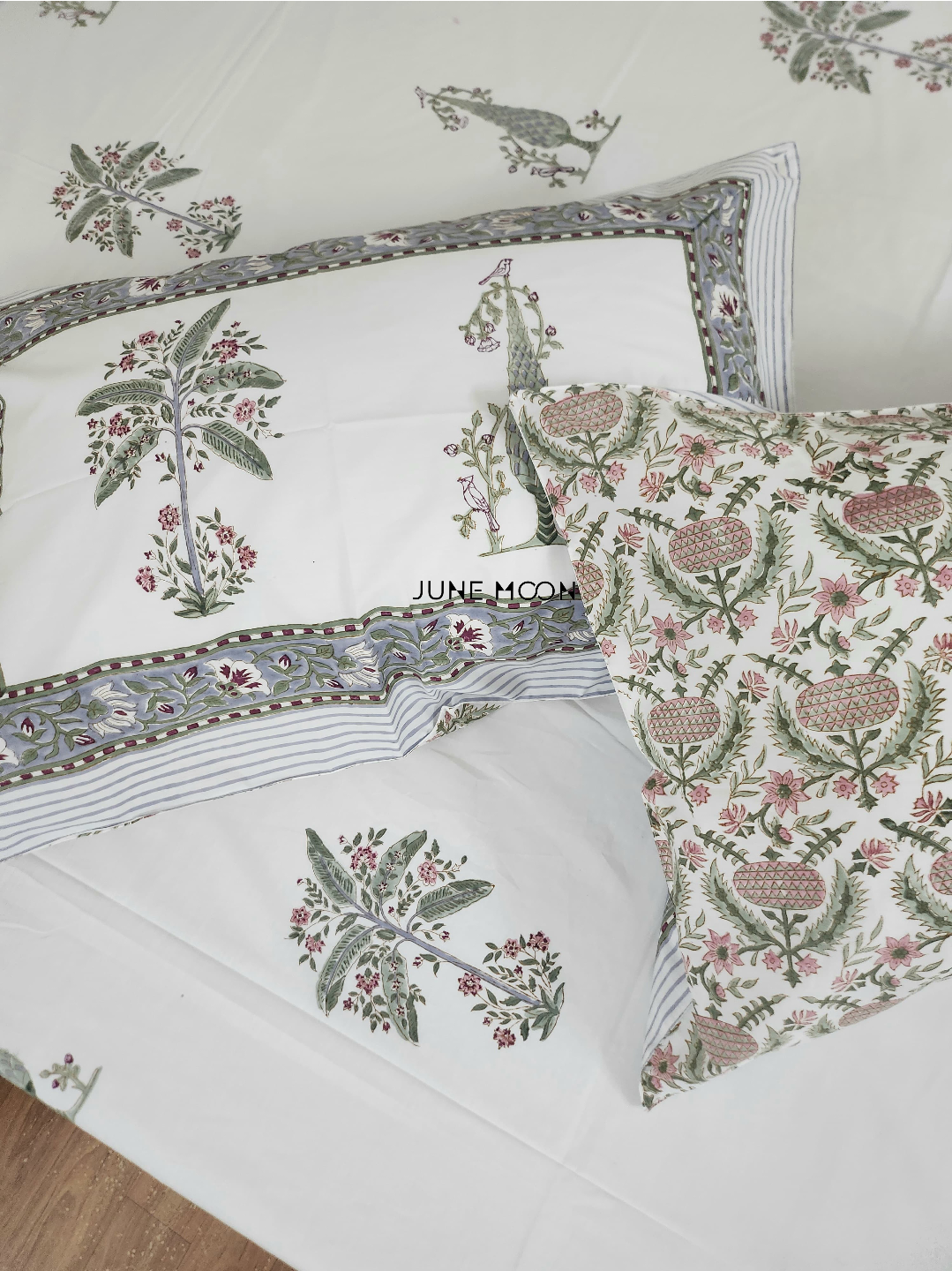 Summer Alley - Block Printed Bedsheet Set