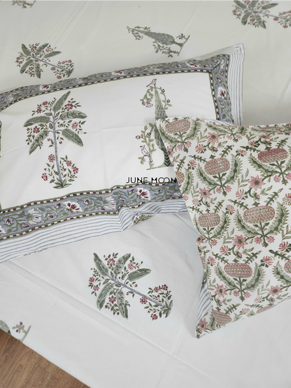 Summer Alley - Block Printed Bedsheet Set