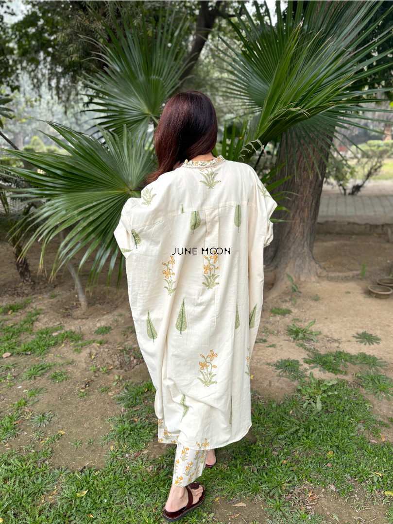 Inner Glow - Boxy Fit High Low Lined Kurta Set (Kurta & Pants)