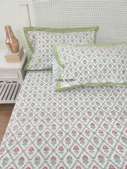 Manmohini - Block Printed Bedsheet Set