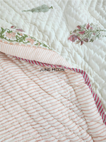 Load image into Gallery viewer, Sweet Escape - Block Printed Muslin Quilt (Off White Base)
