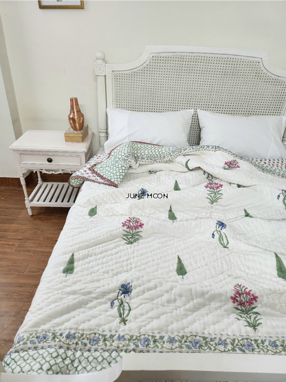 By The Orchard- Block Printed Muslin Quilt