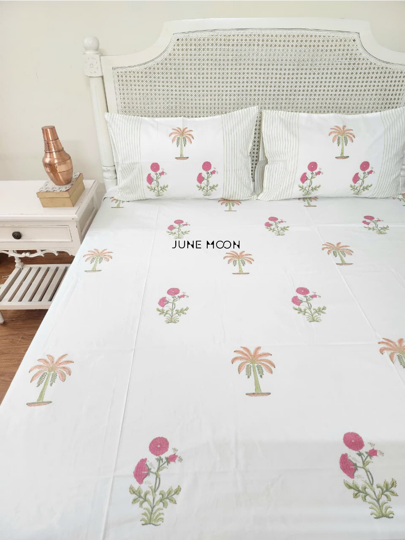 Gulnoor - Block Printed Bedsheet Set
