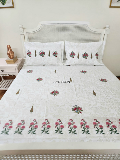 Sureeli - Block Printed Bedsheet Set
