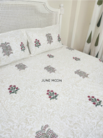 Load image into Gallery viewer, Gul Rang - Block Printed Bedsheet Set
