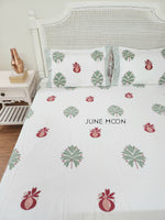 Load image into Gallery viewer, Born To Be Loved - Block Printed Bedsheet Set
