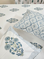 Load image into Gallery viewer, Sensing Serenity - Block Printed Bedsheet Set
