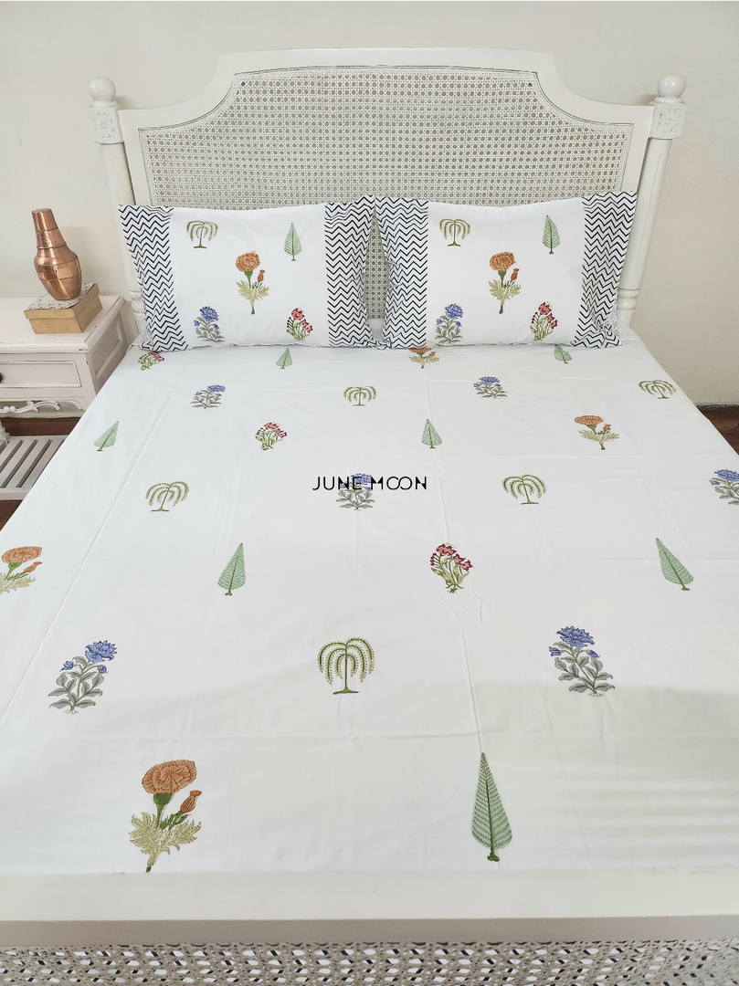Core Hues - Block Printed Bedsheet Set