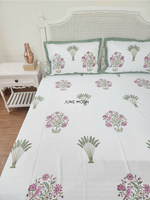 Load image into Gallery viewer, Floresta - Block Printed Bedsheet Set