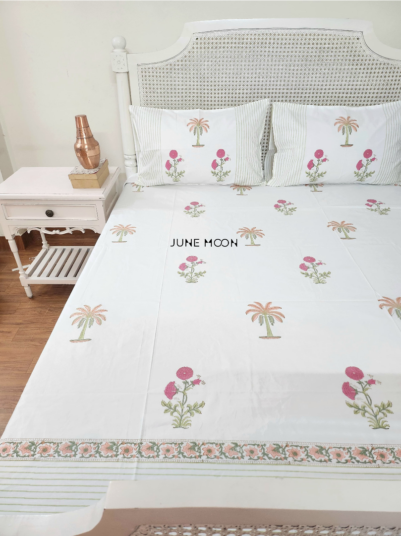 Gulnoor - Block Printed Bedsheet Set