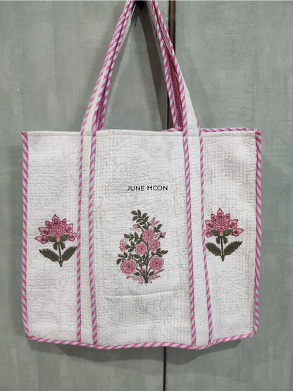 Roza - Block Printed Tote Bag