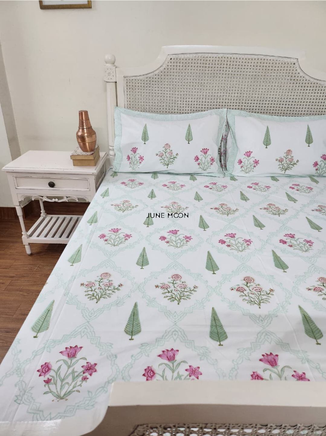 Firdaus - Block Printed Bedsheet Set