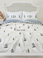 Load image into Gallery viewer, Chandni Bagh - Block Printed Muslin Quilt (108*108 Inch)
