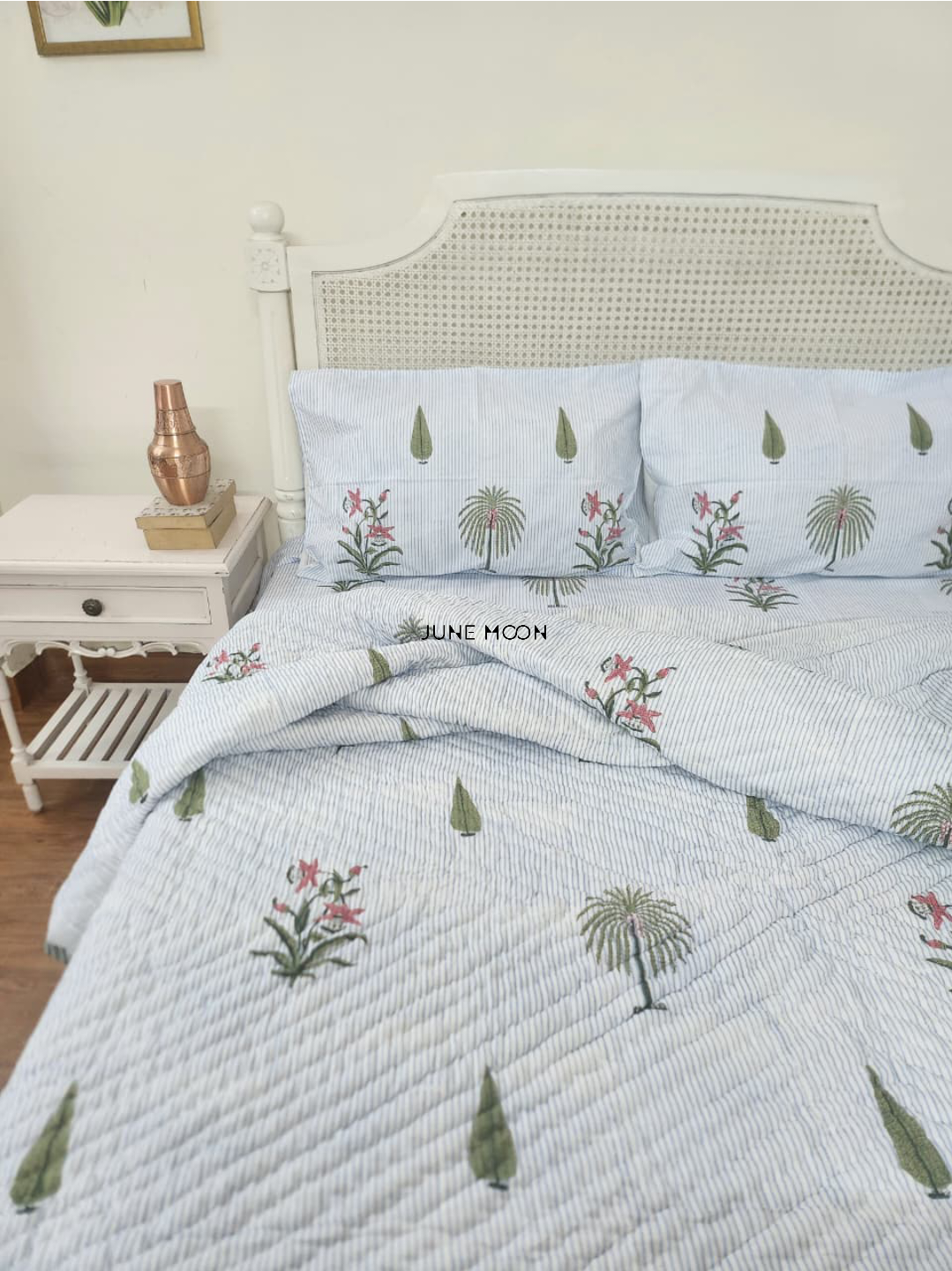 Rimjhim - Block Printed Muslin Quilt