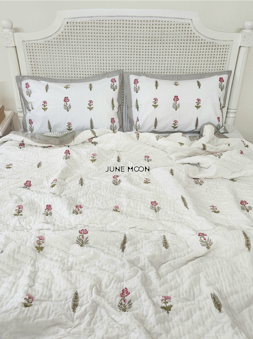 For Your Eyes - Block Printed Muslin Quilt