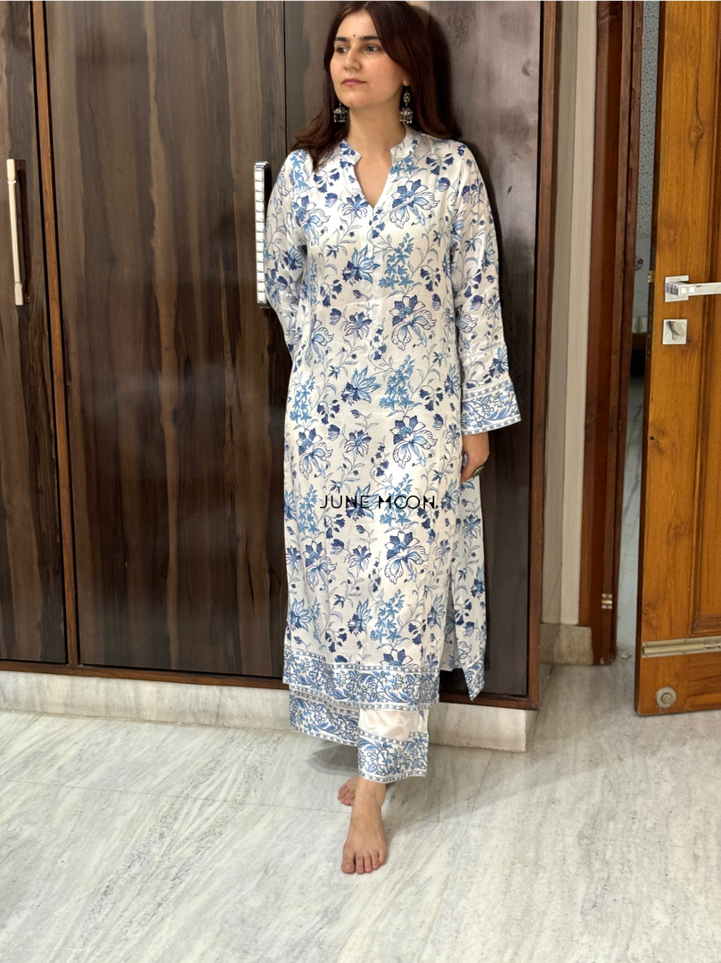 Chaandni - Block Printed Set of Kurta & Pants