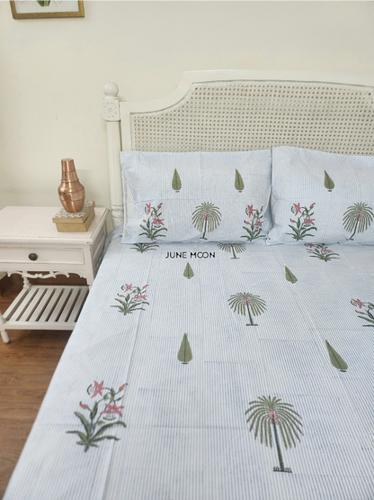 Rimjhim - Block Printed Bedsheet Set