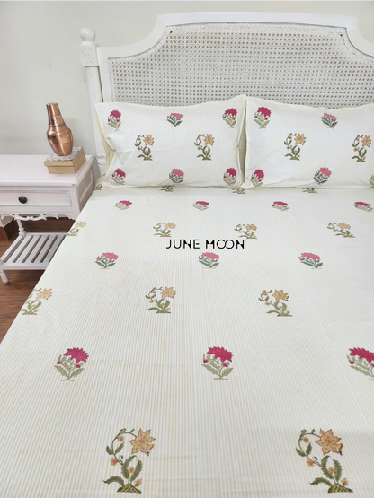 Honey Brook - Block Printed Bedsheet Set