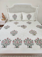 Load image into Gallery viewer, Uphaar - Block Printed Bedsheet Set (Thick Cotton)

