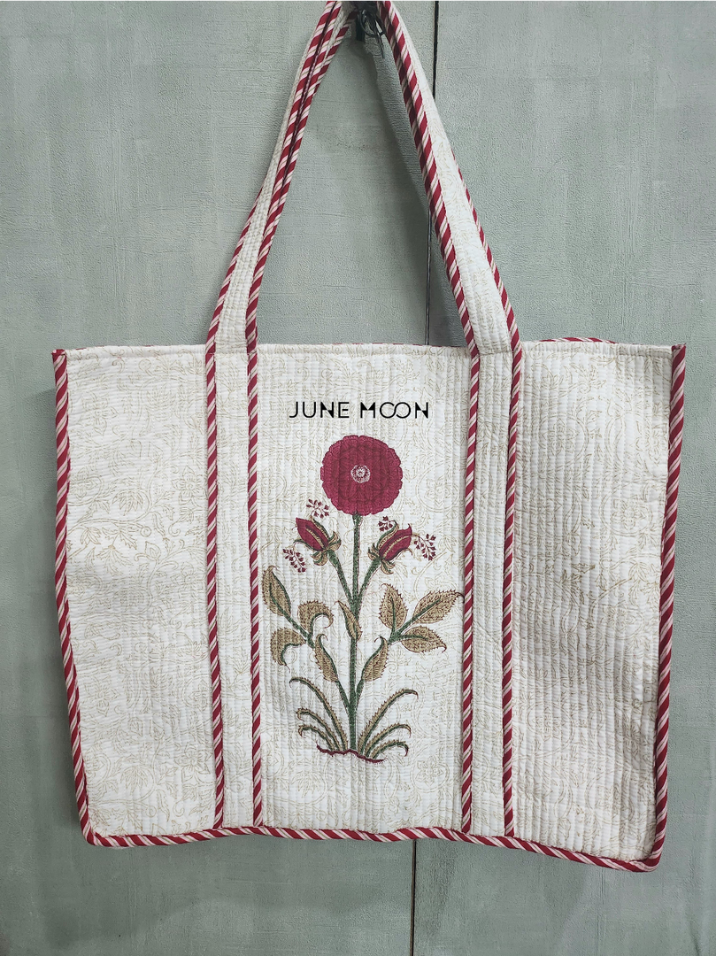 Roza - Block Printed Tote Bag